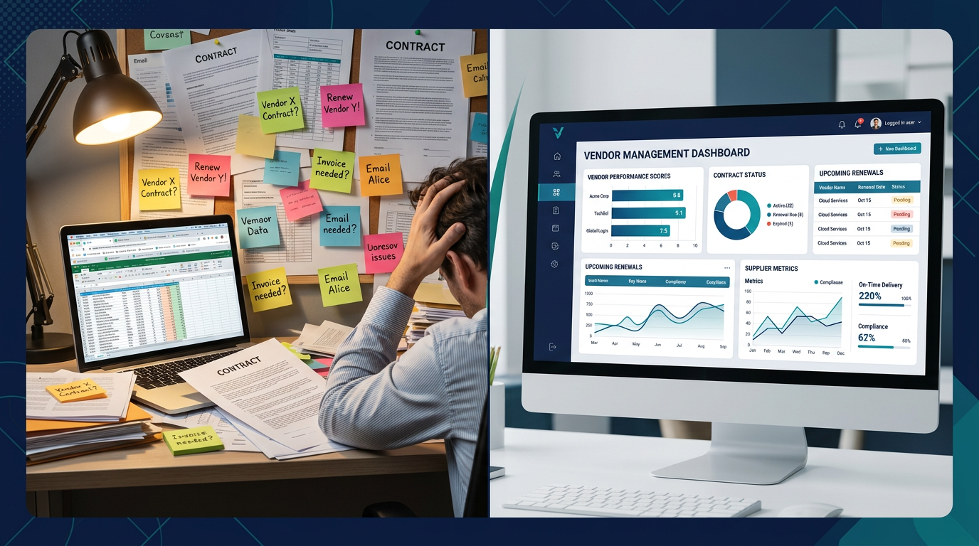 Vendor management software: from chaotic spreadsheets to clean dashboard